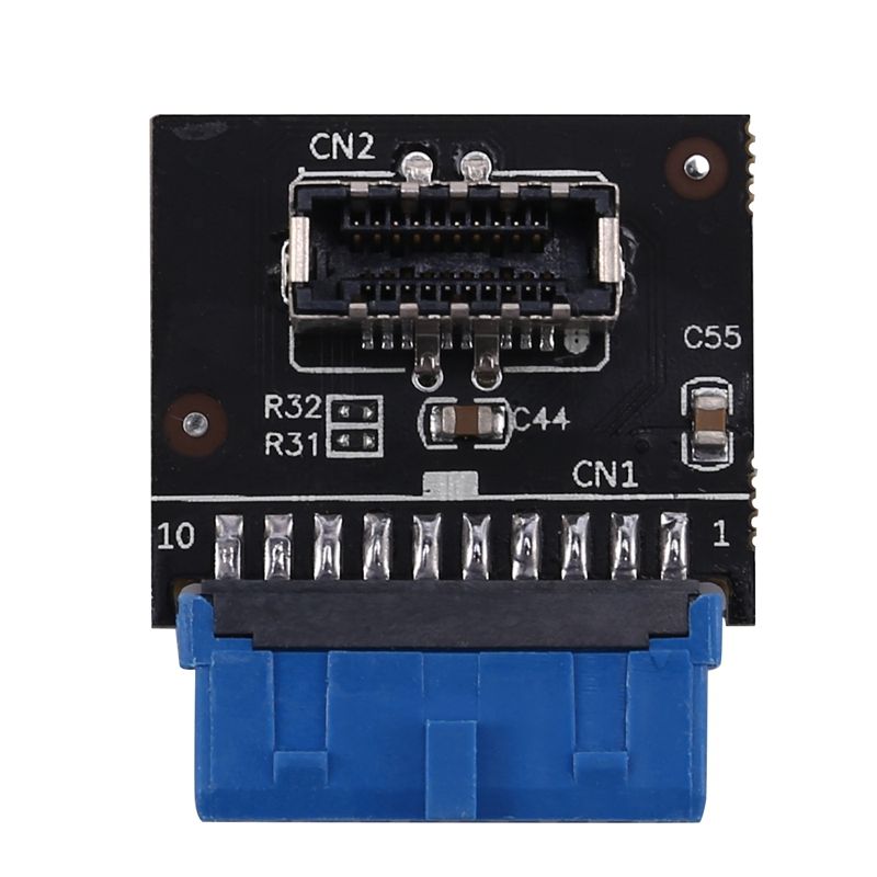 Computer Motherboard USB3.0 Front 19PIN to 3.1 C TYPE-E Adapter 20-Pin to 19-Pin Expansion Card