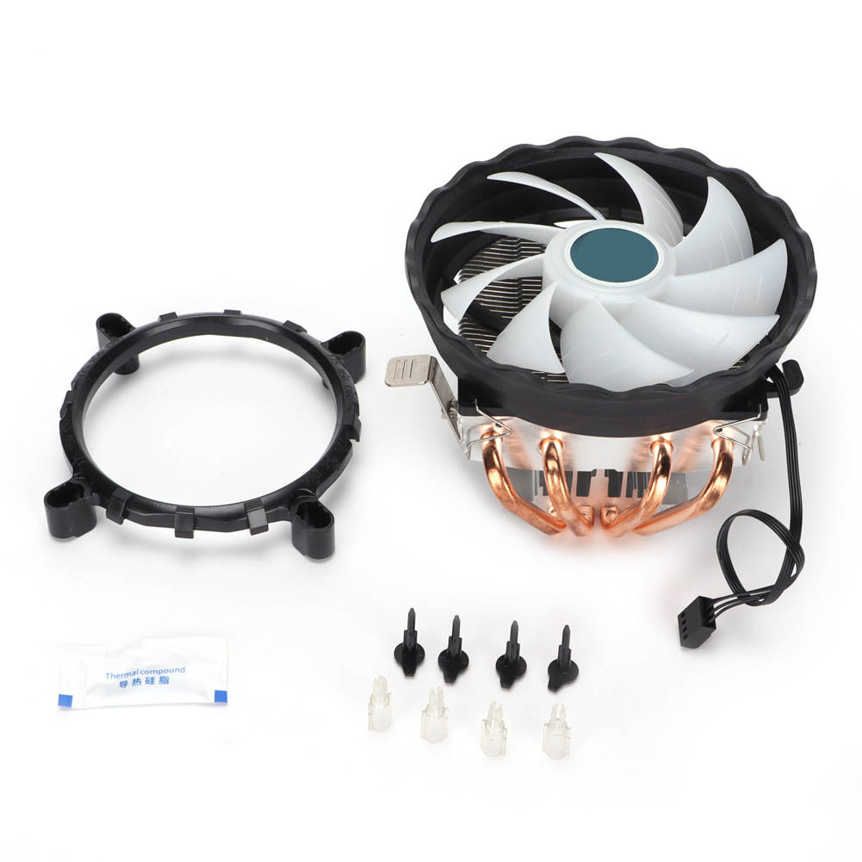 Sala Meng CPU Cooler Fast Heat Dissipation Pure Copper Four Pipes Mute RGB LED Radiator for Desktop Computers