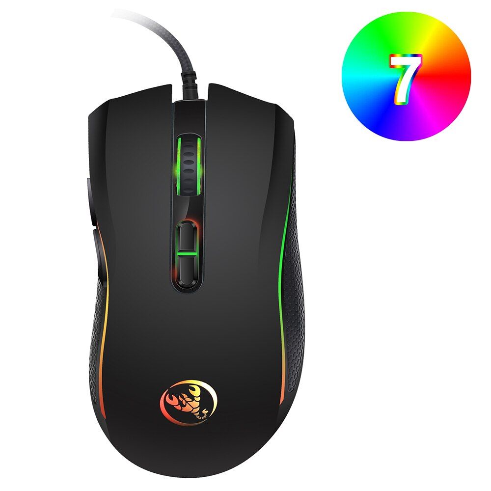 A869 3200DPI 7 Buttons USB Wired Gaming Mouse 7 Color LED Optical Computer Mouse Player Mice Gaming Mouse for PC Computer