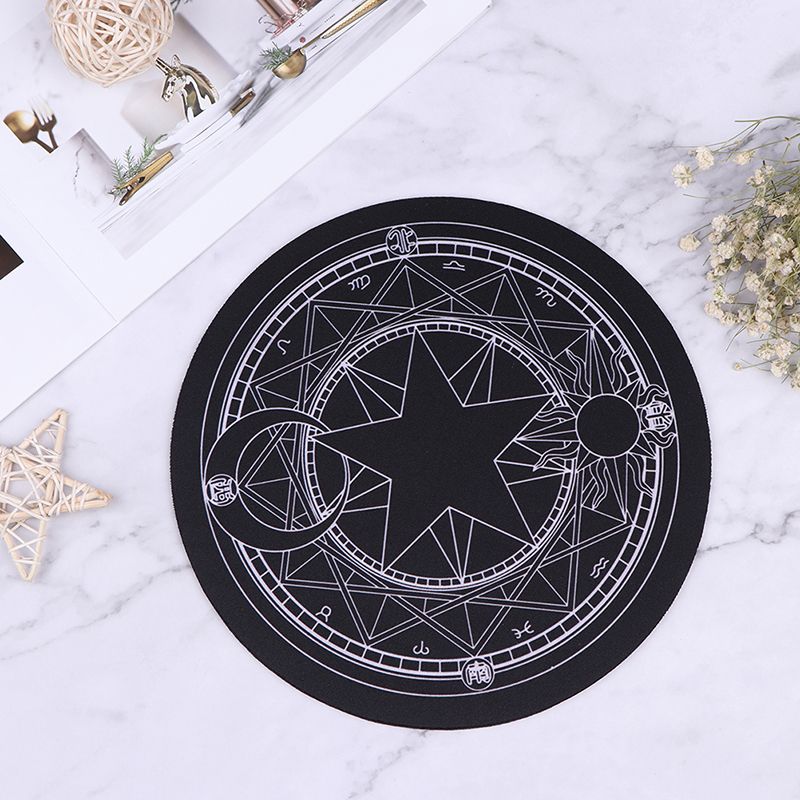 Round Mouse Pad Cute Magic Array Mat for Girls Gift office PC Soft thick