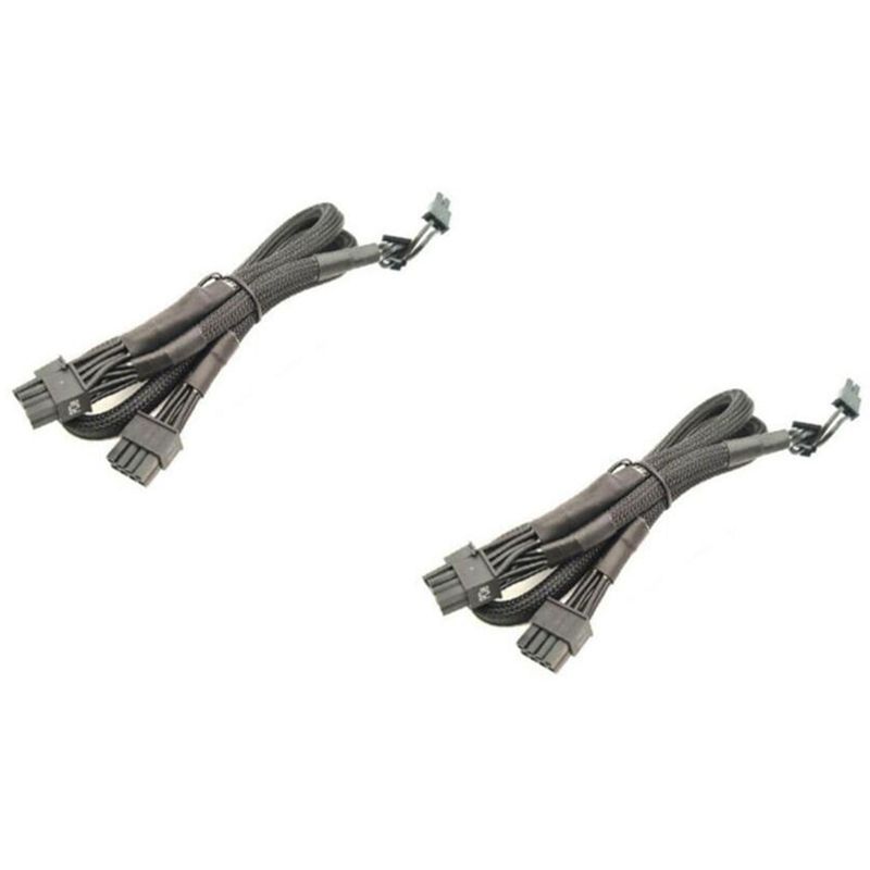 PCI-E 8Pin to Dual 8Pin(6+2Pin) Modular Power Supply Cable for Corsair RM1000X RM550X 650X 750X 850X, 2 Pack