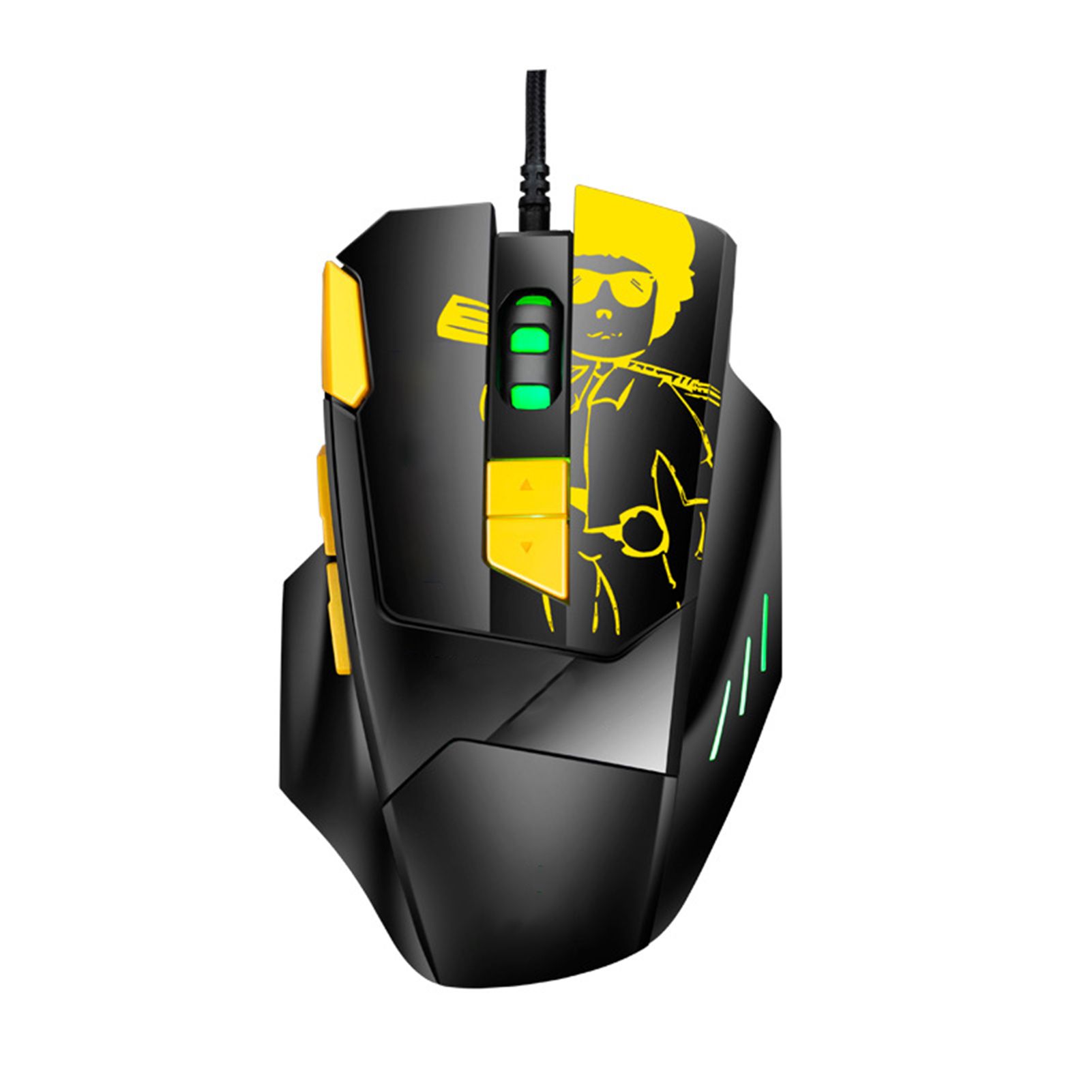 GreenForest M416 800-4800DPI Luminous Non-Slip Wired USB Gaming Optical Mouse PC Accessory for Computer Laptop