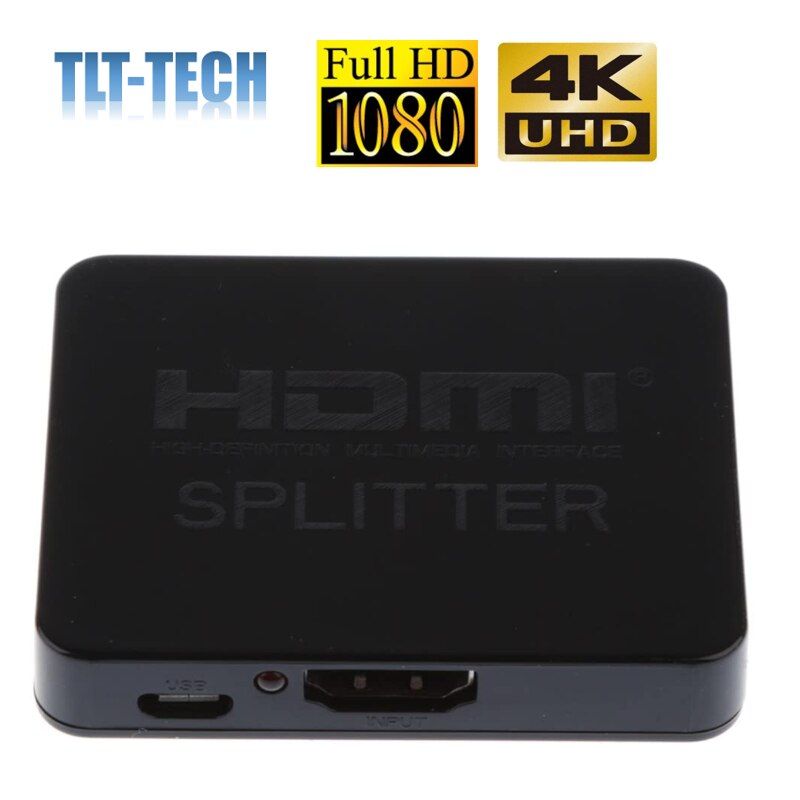 1x2 1080P 4K HDMI Switcher 1 in 2 Out HDMI Distributor support 3D Splitter for PS3 Projector HDTV