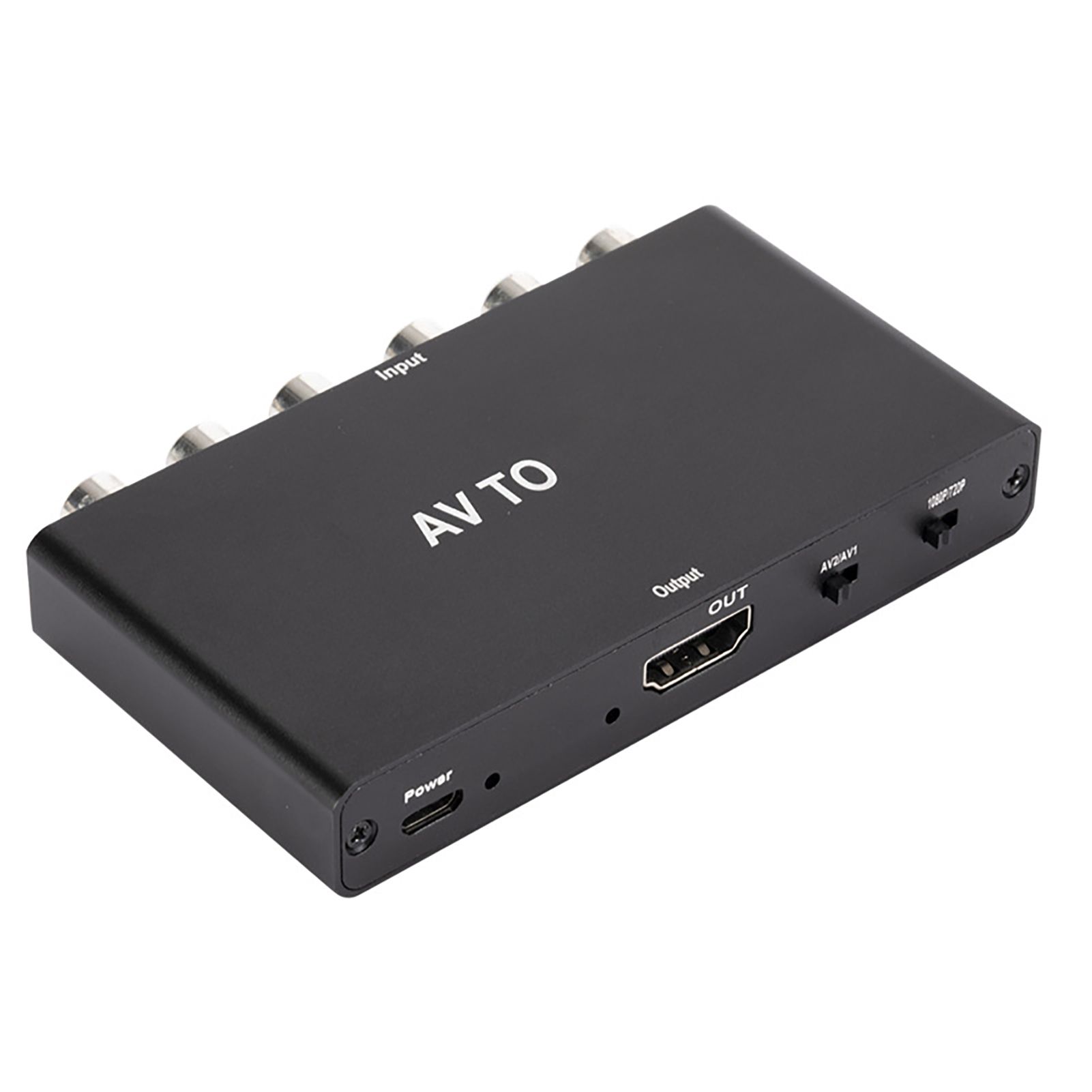 Video Adapter Widely Compatible 2 x AV to HDMI-compatible 1080P Video Adapter