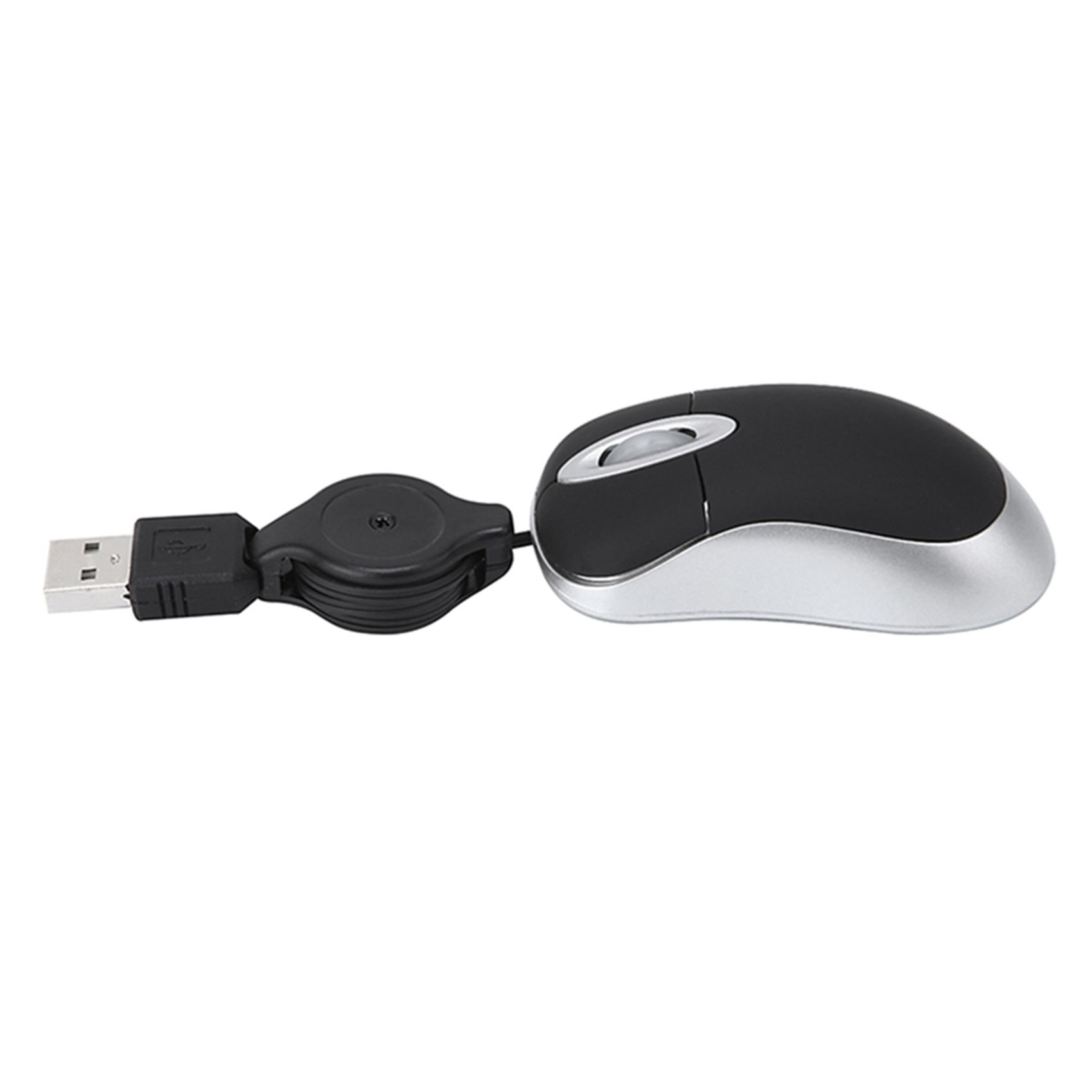 USB Wired Mouse Cable Tiny Small Mouse for Windows 98(Black)