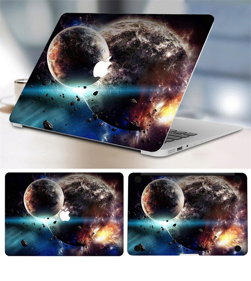 Starry Night PU Leather Laptop Sticker For MacBook Pro 16 13 inch 2019 A2141 A2159  Air 13 A2179 A1932 Retina A1707 Warp Skin