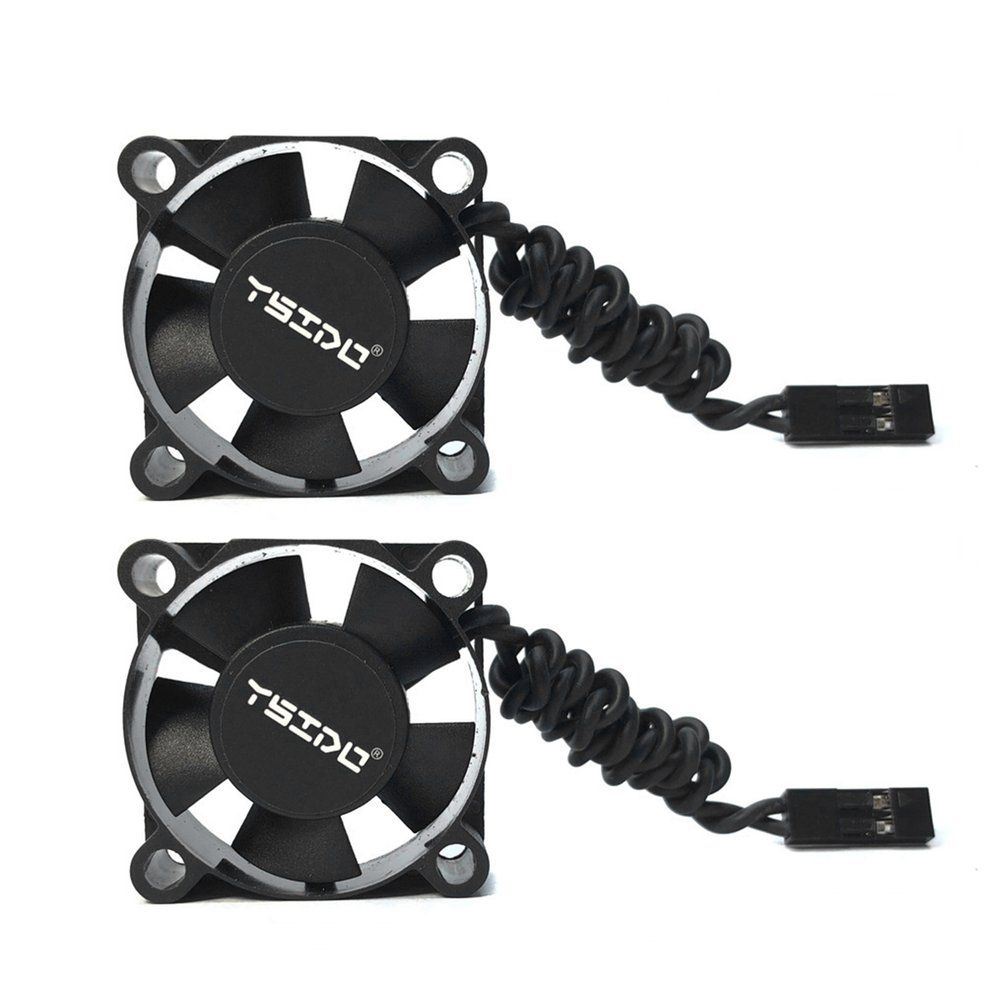 2 Pcs YSIDO Car Model Accessories 3010 Brushless Motor Fan 8.4V 22000RPM-black