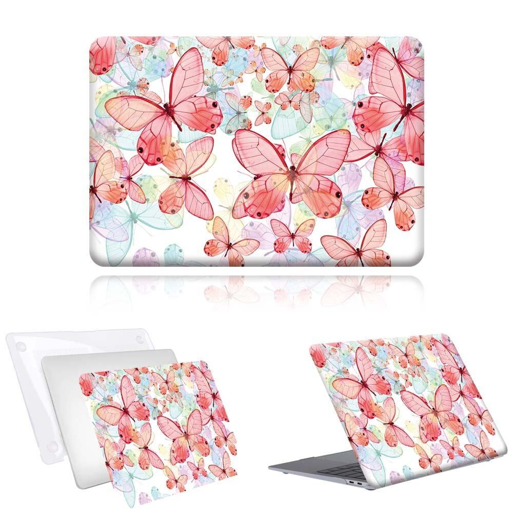 For Macbook Air 11" A1370 A1465/Air 13" A1369 A1466/Air 13" A1932 A2179(Touch ID) - Butterfly Series Hasp Hard Shell Laptop Case