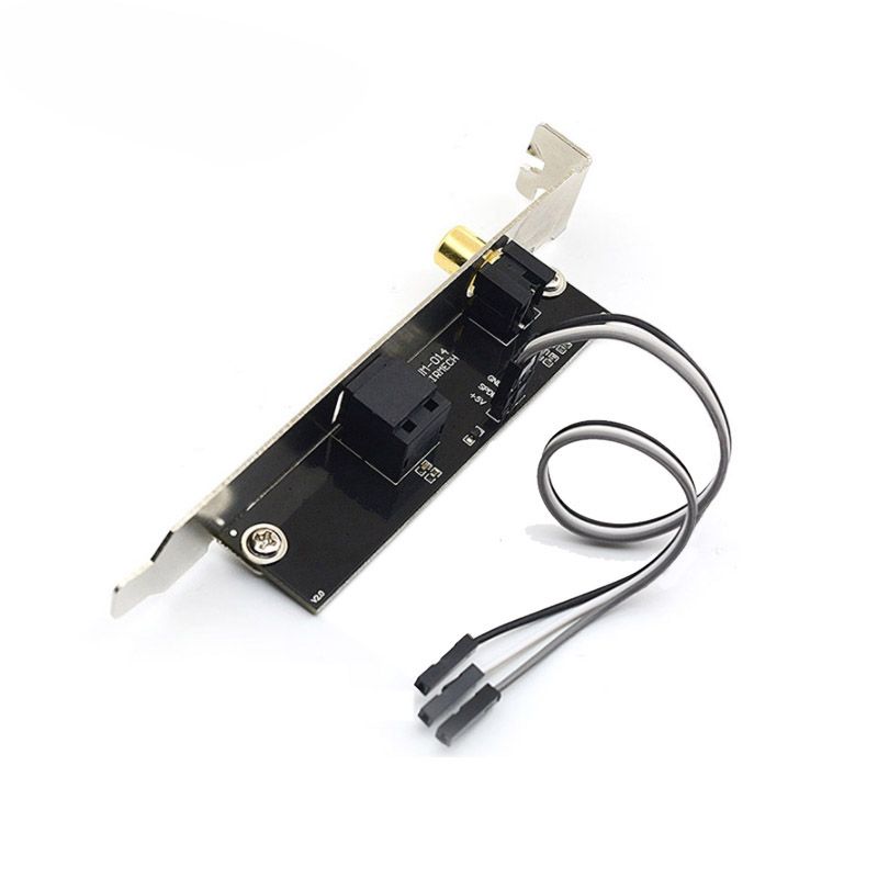 SPDIF Optical and RCA Out Plate Cable Bracket Digital Audio Output for ASUS Gigabyte MSI Mother Board - Black