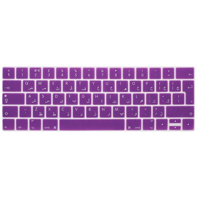 Euro Enter Arabic English For MacBook  Pro 13 15 Touch Bar 2016 /2017 Silicone Keyboard Cover Sticker Fit to A1706 A1707
