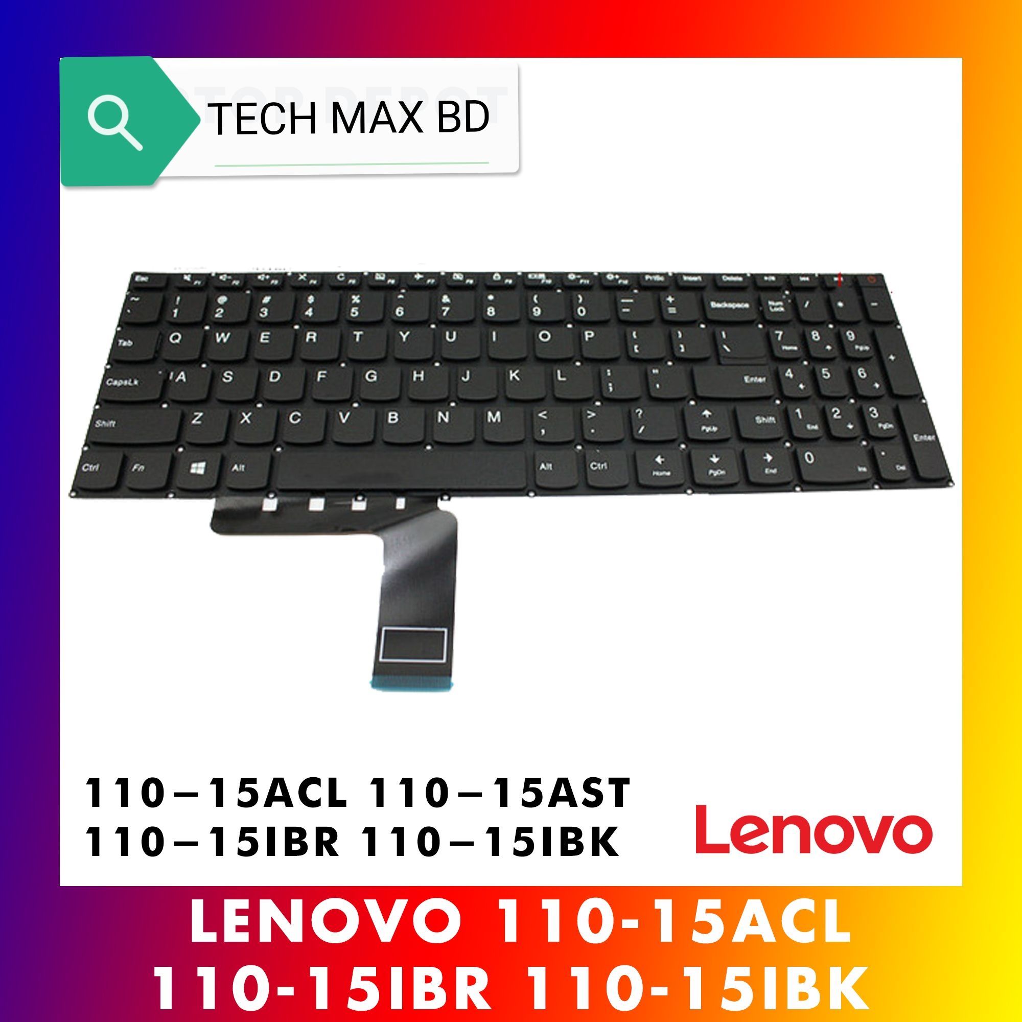 Laptop Keyboard For Lenovo_ Ideapad 110-15ACL 110-15AST 110-15IBR 110-15IBK Laptop Keyboard