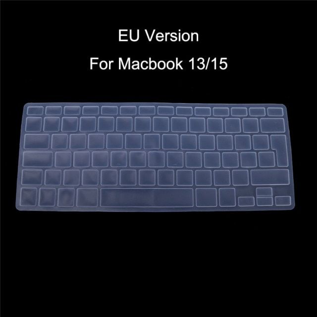 EU Version Russian Keyboard Silicone Skin Cover For Apple Macbook Air Pro 13 15 Protector Cover 8-Color C26