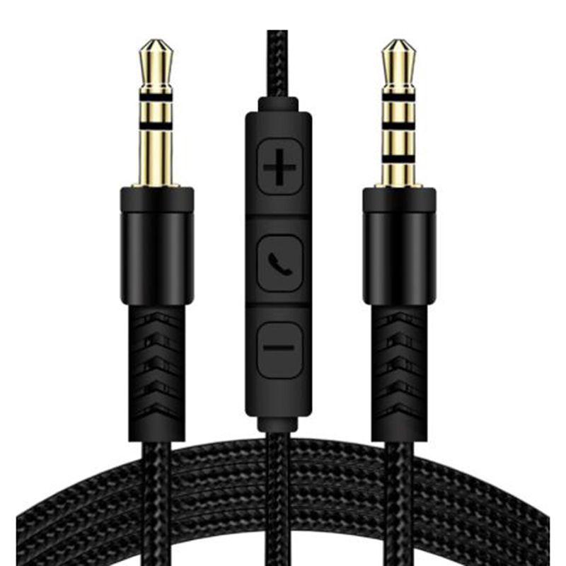 1.2m Audio Cable 3.5mm to Jack 3.5mm Speaker Line Aux Cable with Mic