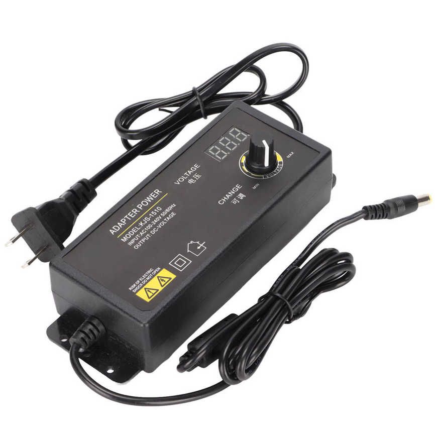 Computer Power Adapter Fast Charging LED Digital Display Adjustable Voltage for Wireless MP3MP4 Game Console