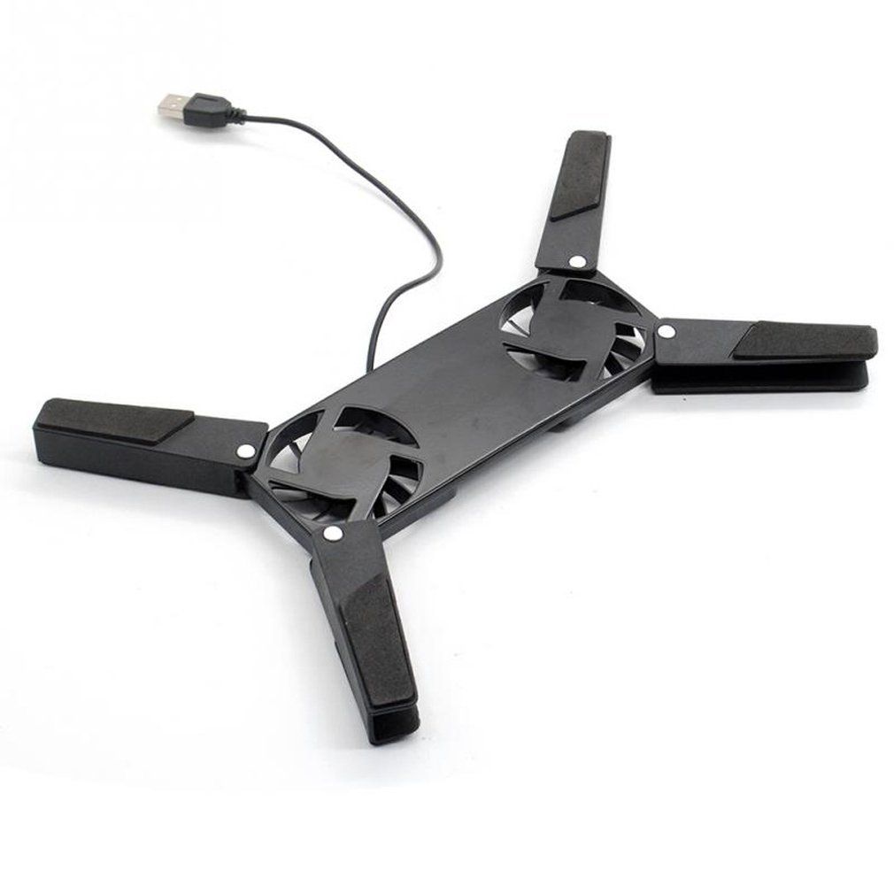 USB Cooling Fan Portable Convenient Notebook Cooler Cooling Pad Stand Double Fans For Notebook Laptop