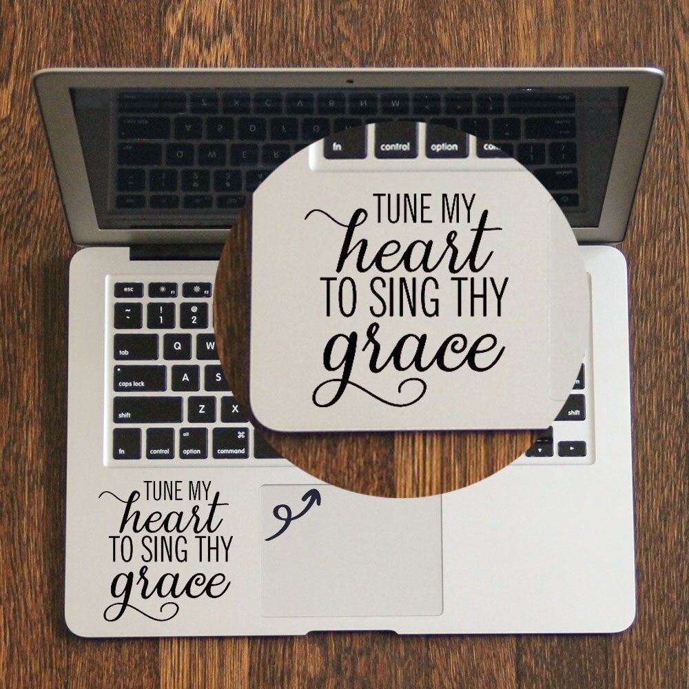 Classical Curlycue Quote Decal Laptop Trackpad Sticker for Apple Macbook Pro Air Retina 11 12 13 14 15 17 inch Vinyl Mac Book