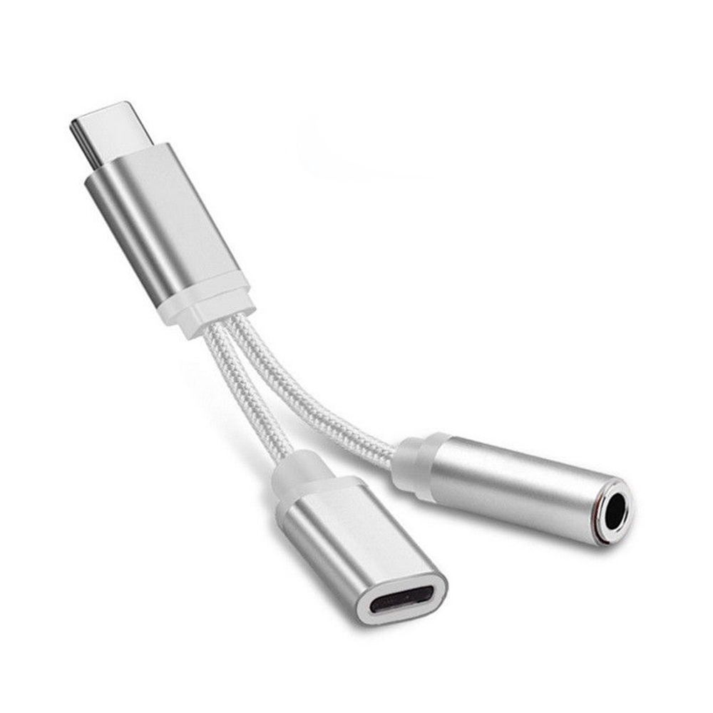 USB-C Type C To 3.5mm Aux Audio Charging Cable Adapter Splitter Headphone Jack Fine workmanship, high quality wire Good effect and easy to use