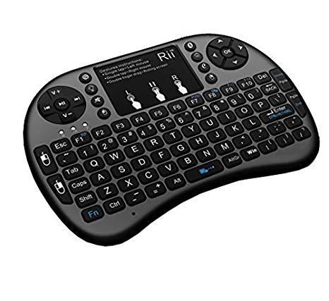 Wireless Backlit Mini Keyboard With Touch-pad - Black