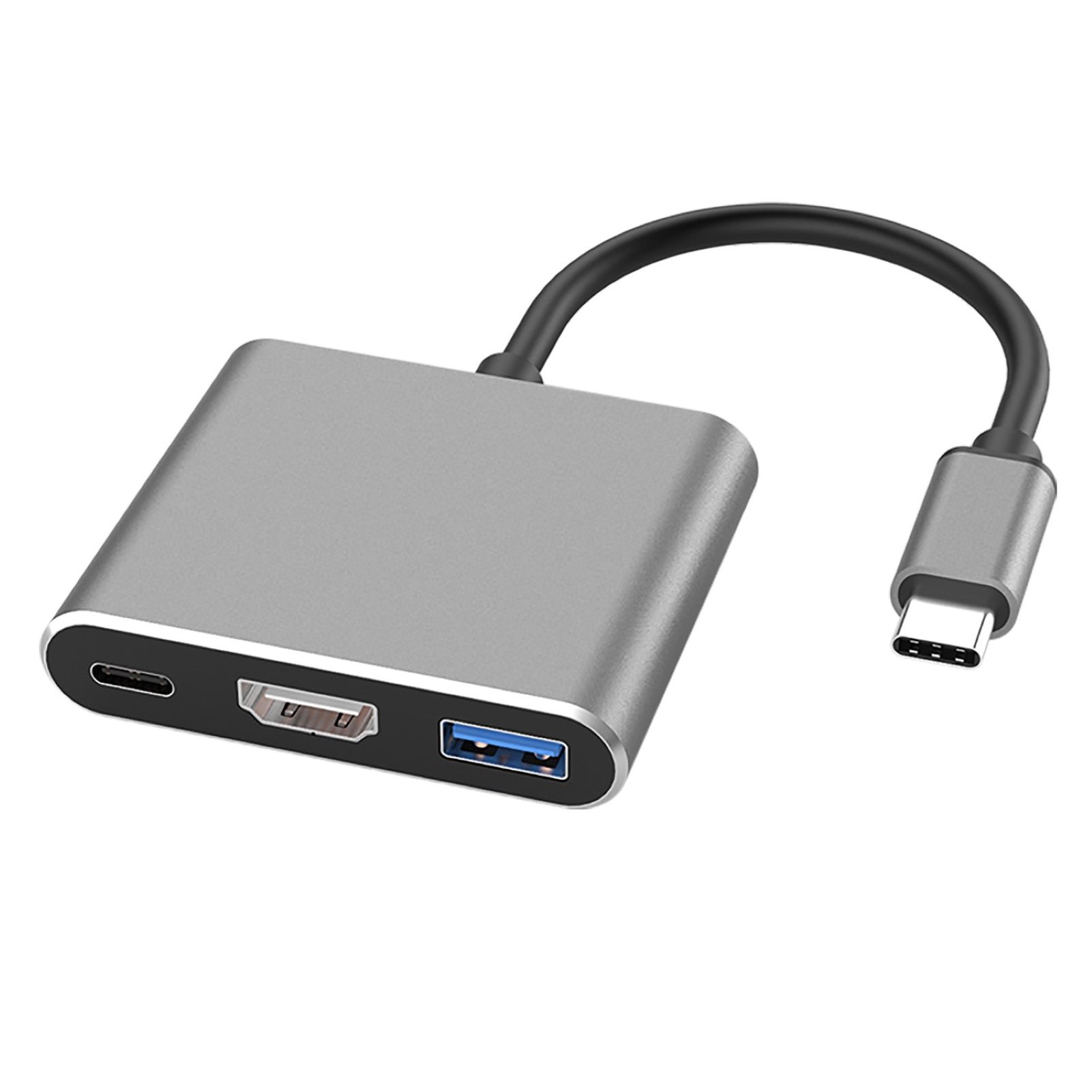Converter Cable High-speed Transmission High Resolution Plug Play USB3.1 Type-C to USB3.0 HDMI-compatible Type-C High Clarity Adapter Cord for Laptop