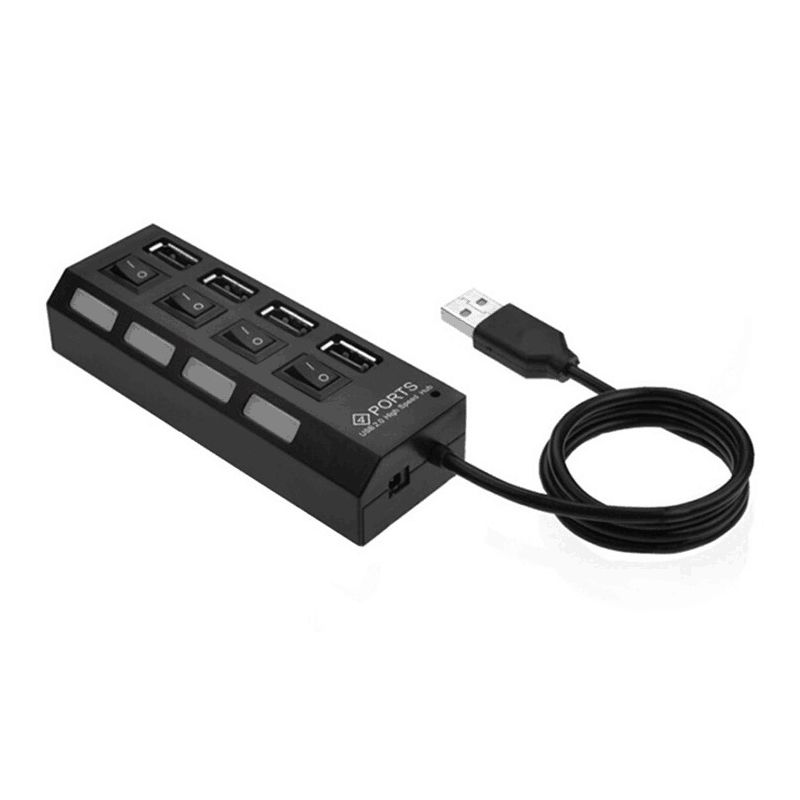 USB4 port 2 Splitter with switch HUB 4-hole Independent switch HUB USB2.0 hub Multifunction