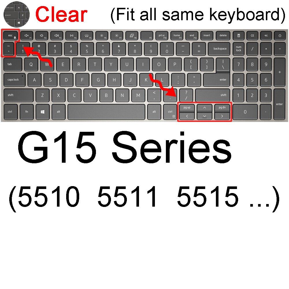 G15 Keyboard Cover for Dell G5 G7 SE Gaming G3 Pro 15 17 5510 5511 5515 Laptop Protector Skin Case TPU INS R7 2019 2020 2021