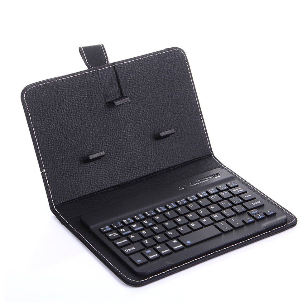 Wireless Keyboard With Protective Cover Mobile Phone Keyboard Leather Case Protective Case with Data Cable