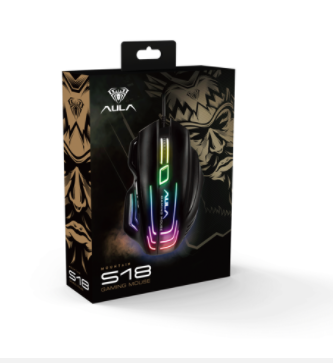 AULA S18 WIRED GAMING MOUSE Gaming Mouse AULA S18 Programming Backlit 7 Buttons Gaming Mouse