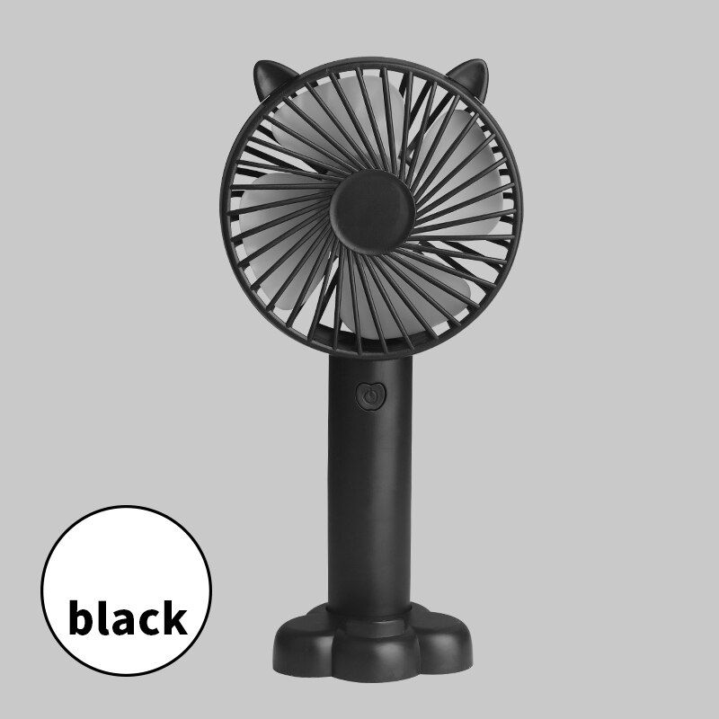 iHoven Handheld Mini Fan USB Rechargeable Portable Fan Air Cooler Desktop Fans with Phone Holder Stand for Outdoor Office Home