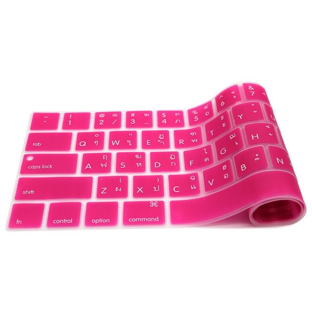 For Macbook Pro 13 15 with Touch bar Model A1706 A1707 Thailand Thai Language Keyboard Skin Silicone Cover Protector