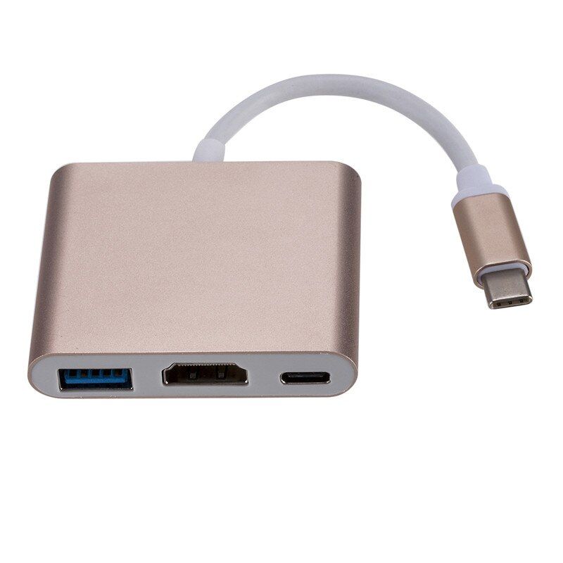 USB C To HDMI-compatible Hub 3 in 1 Converter USB 3.0 Thunderbolt 3 Type C Switch To 4K Adapter Cable for MacBook Samsung HUAWEI