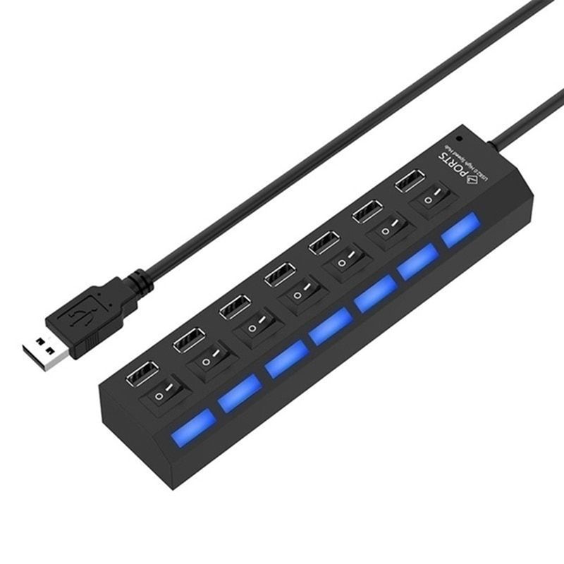 New s USB HUB 2.0 3.0 High Speed USB Splitter Expander Multi-Port Independent Switch for PC Laptop Windows（4 Ports）