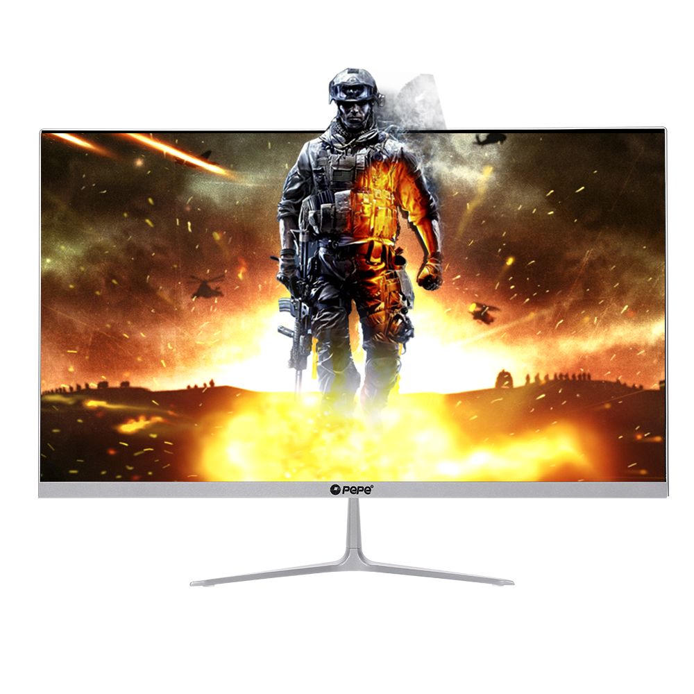 23.8 inch Monitor 1080P IPS Curved Screen Monitor 178° Viewing Angle Eye-caring Computer Display with VGA/HD Interface US Plug