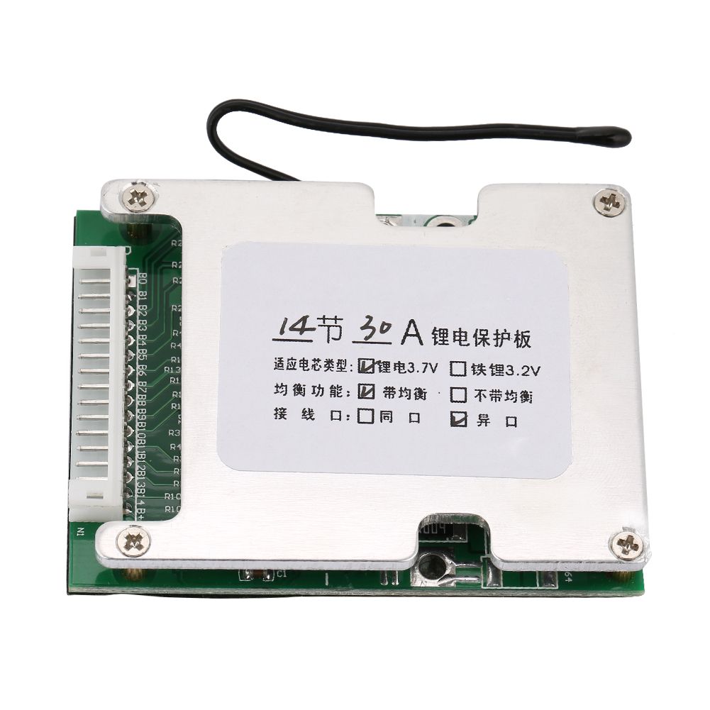 30A 14S 3.7V Lithium Circuit BMS PCB Protection Board w/ Balance Charge