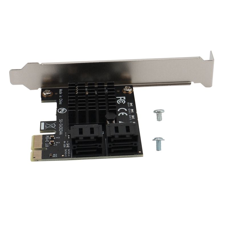 Pci-E to SATA3.0 Expansion Card 4 Port SATA3.0 Adapter Card 6G SSD Solid State Drive Adapter Card IPFS