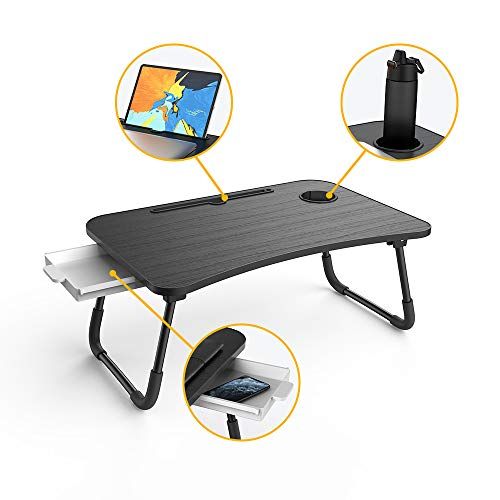 Mini Table With Drawer Waterproof Premium Finished Portable Foldable Laptop Desk Home Laptop Table Folding Laptop Table Laptop Stand