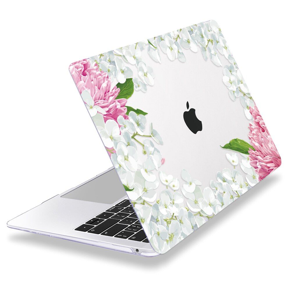 Floral Print Plastic Hard Shell Case for MacBook Air Pro Retina 12 13 15 16 inch 2020 A2338 A2289 A2179 A2337 A2141 A1932 Cover