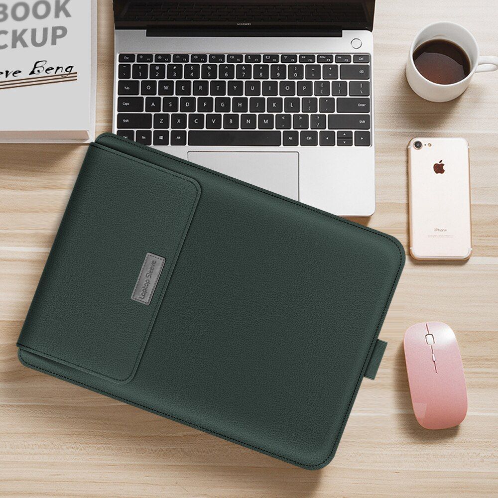 PU Stand Cover For Macbook Pro 13 M1 Case Laptop Bag For Macbook Air 13 Case 2020  Pro 15 16 11 12 Matebook Xiaomi Sleeve Bag