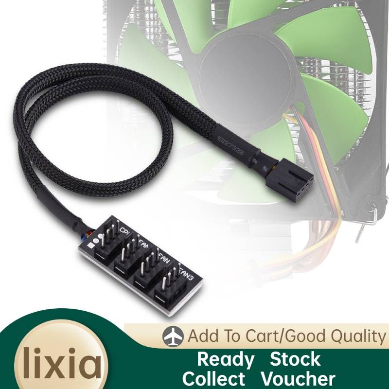4-pin PWM splitter hub computer CPU/fan power multiple connector cable adapter support 3-pin/4-pin fans