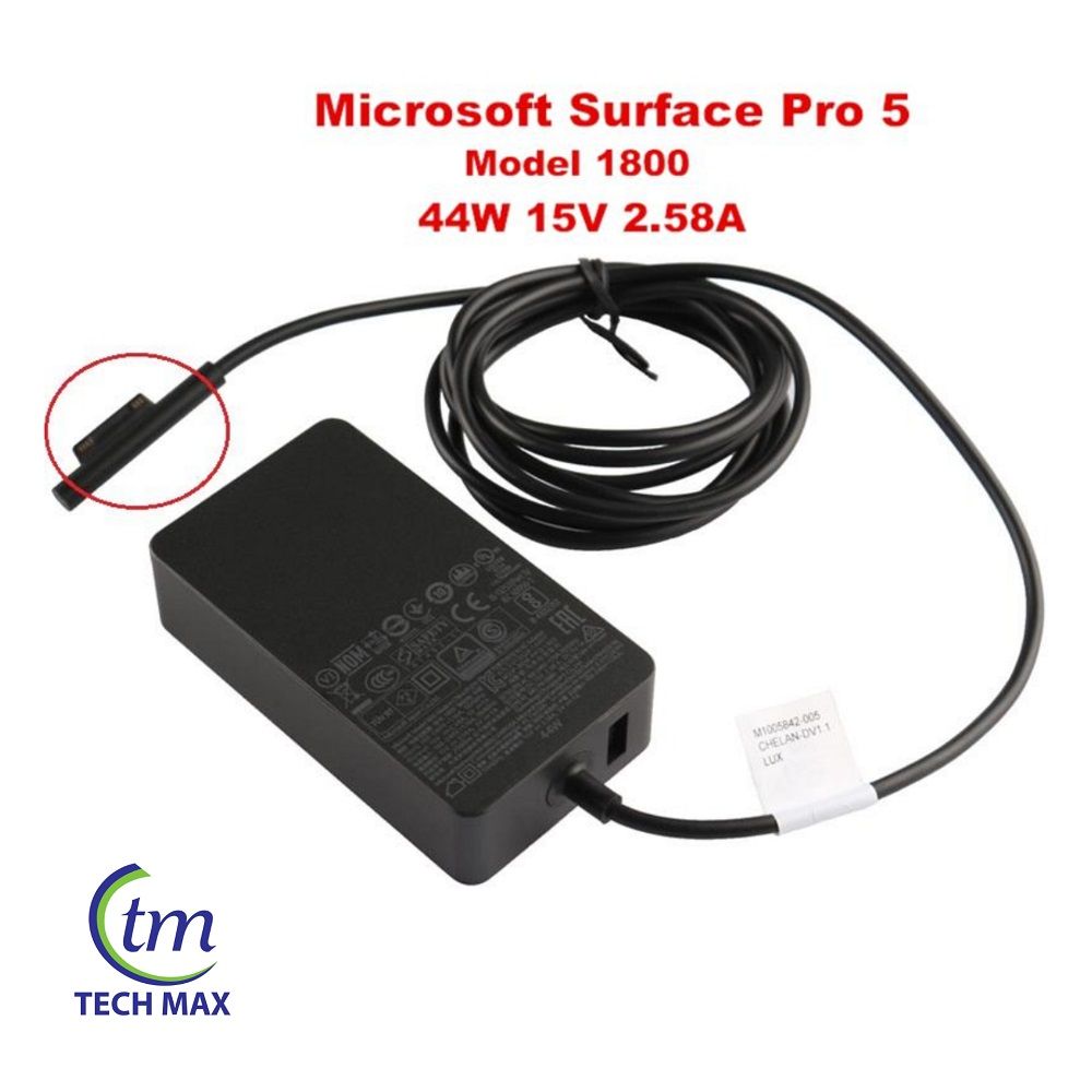 44W 15V 2.58A Surface Pro 5/6 Model 1800 Power Adapter/Charger (Magnetic Snap-in)