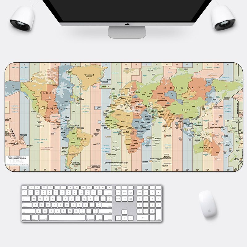 【BestGO】Mouse Pad Anime Anti-slip Rubber Laptop Mat World map Desk Table Mousepad Gamer Laptop Large Gaming Padmouse xxl for Mouse