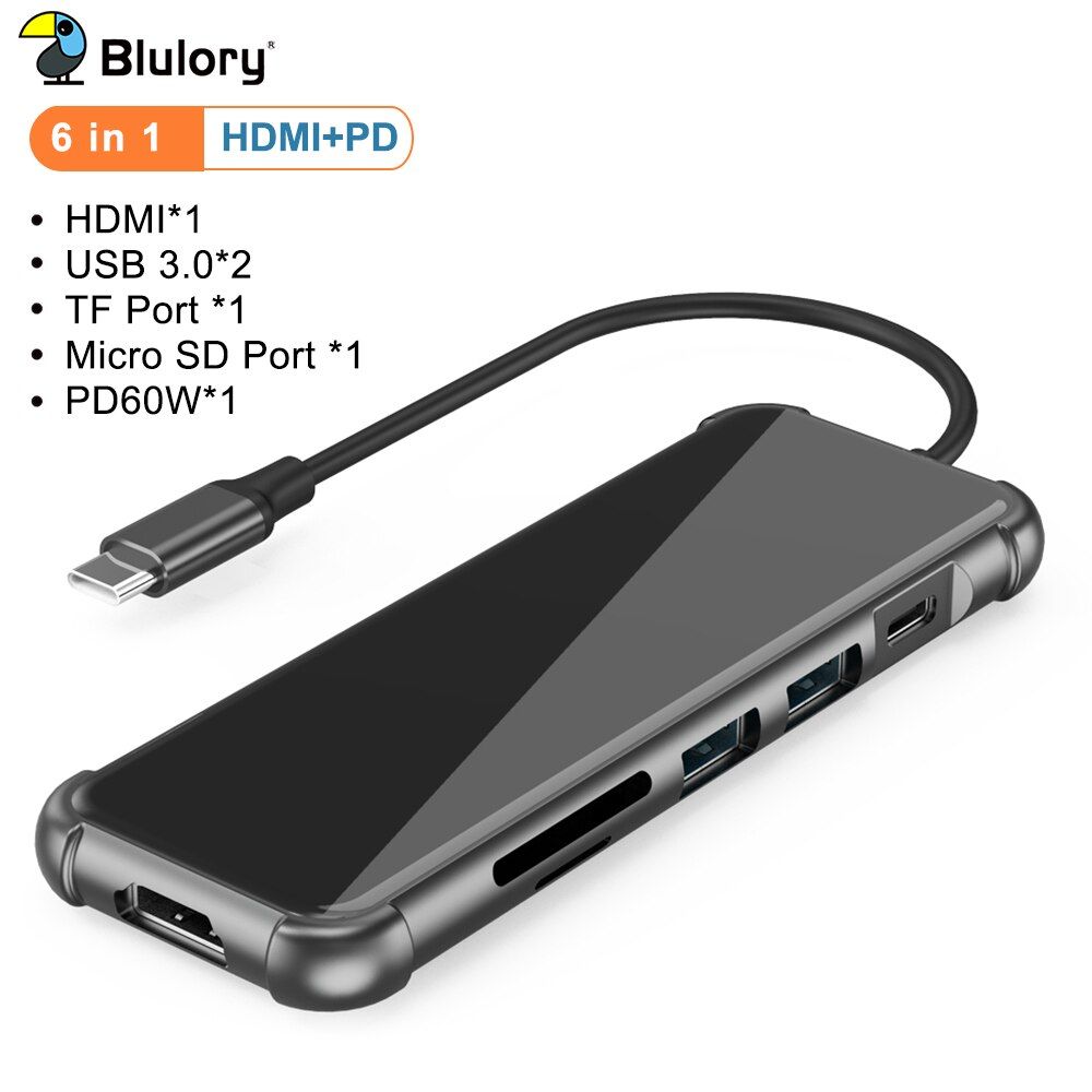 USB Type C HUB to HDMI-compatible Docking Station RJ45 Lan Multi USB PD 3.0 For MacBook Pro Air 4K USBC Splitter OTG HUB
