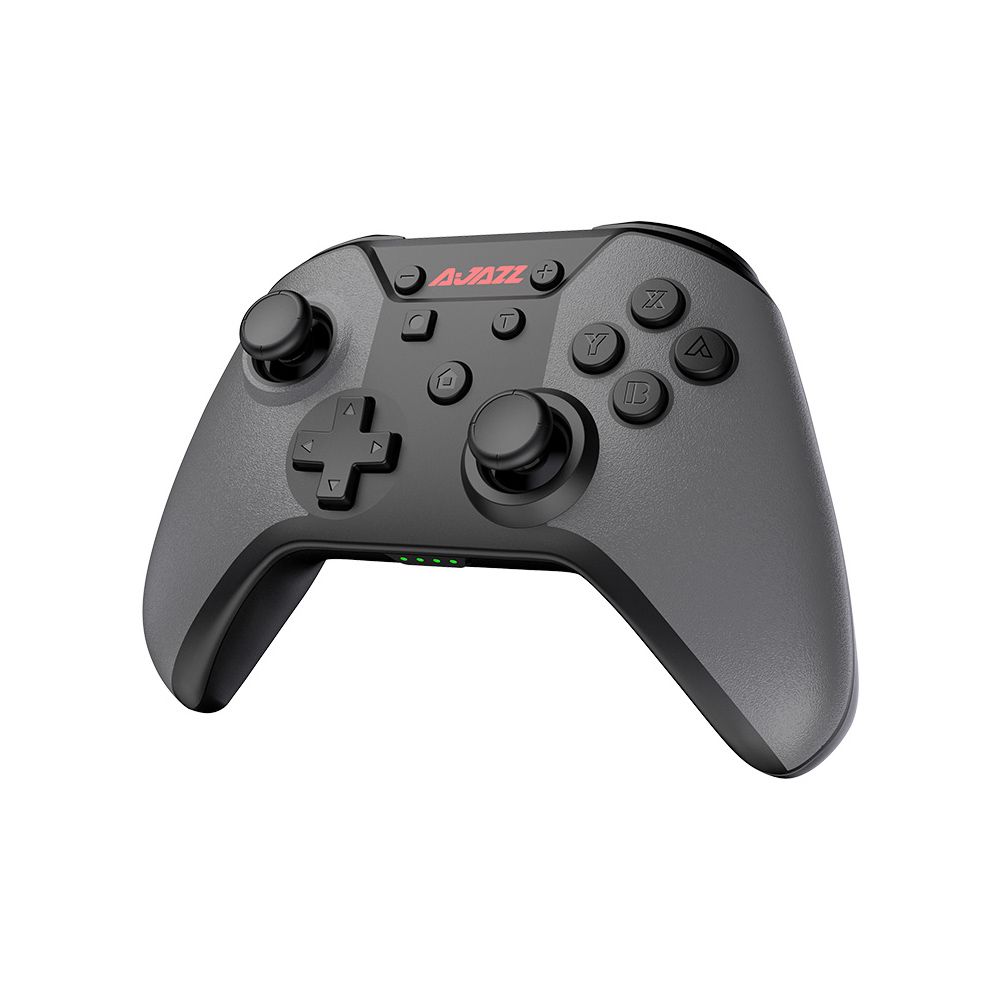 Ajazz AG180 Wireless BT Gamepad with Dual Motor Vibration Function 360° Competitive Joystick Multi-platform Compatible Grey