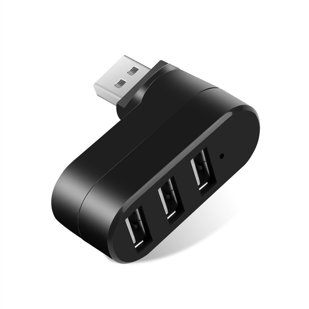 KEBIDU Mini USB 3 Port USB 2.0 Hub Rotation Splitter Adapter Hub for PC Notebook Computer Laptop Mac Usb 2.0 Splitter Hub