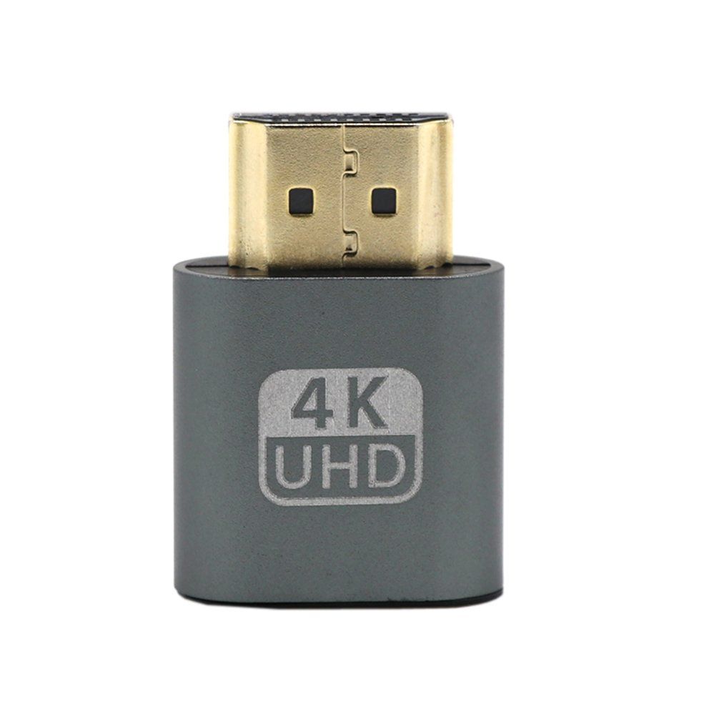 VGA HDMI-compatible Dummy Plug Virtual Display Emulator Adapter DDC Edid