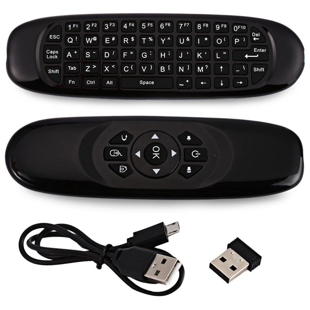 2.4GHz Wireless Gyroscope Fly Air Mouse Game Keyboard Android Remote Controller Rechargeable Keyboard for Smart TV Box Mini PC