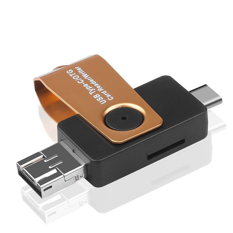 SD Card Reader USB C Card Reader 3 In 1 USB 2.0 TF/Mirco SD Smart Memory Card Reader Type C OTG Flash Drive Cardreader Adapter