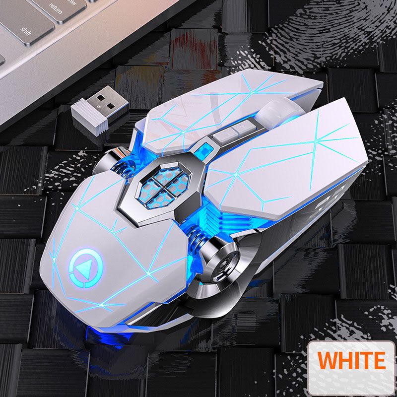 A7 silent mute rechargeable wireless mouse computer accessories LED Backlit 2.4G USB 1600DPI Optical Ergonomic Mouse Gamer Desktop Simple Fidelity design