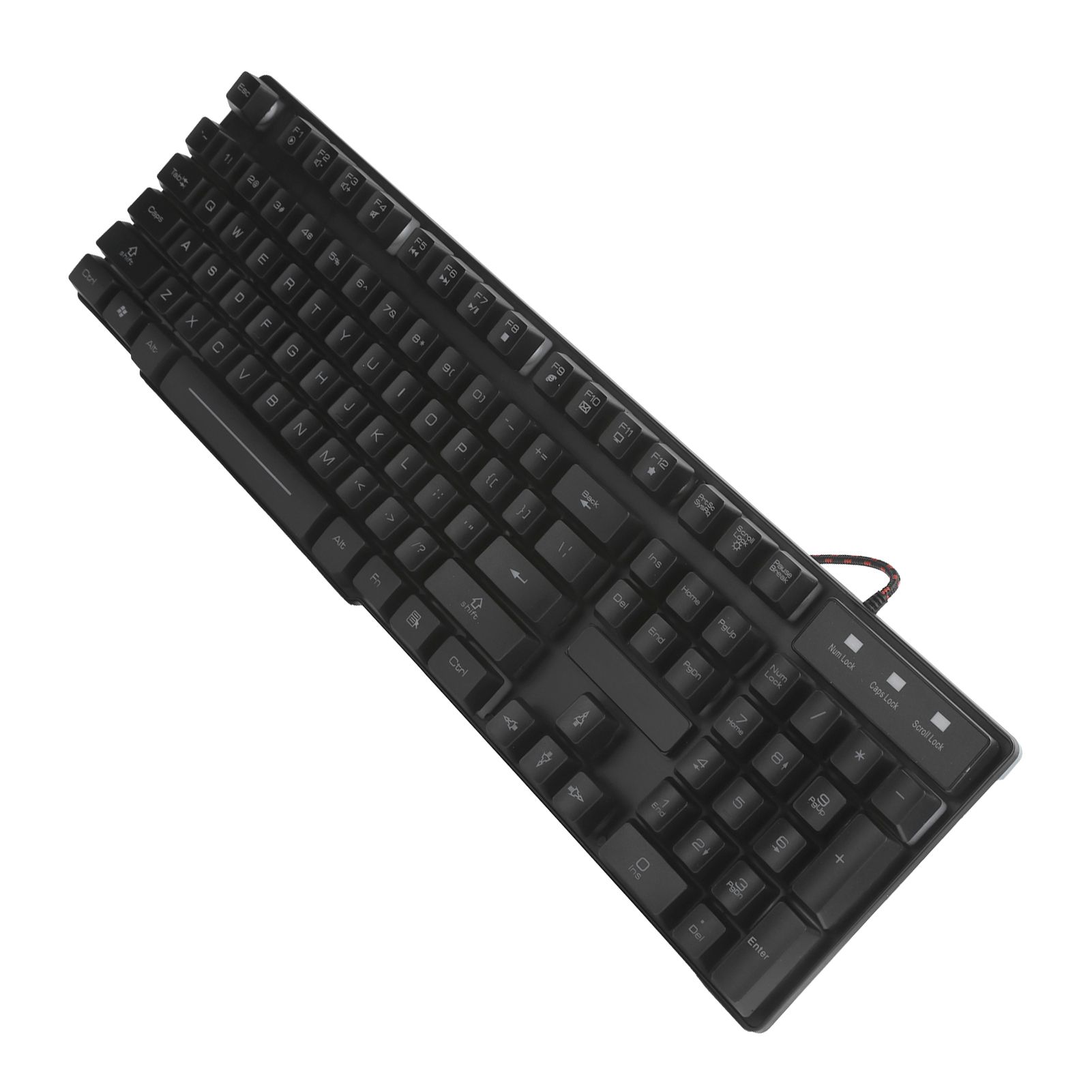 Sala Meng Computer Keyboard Wired 104‑Keys USB Waterproof Support Backlight for Office Game