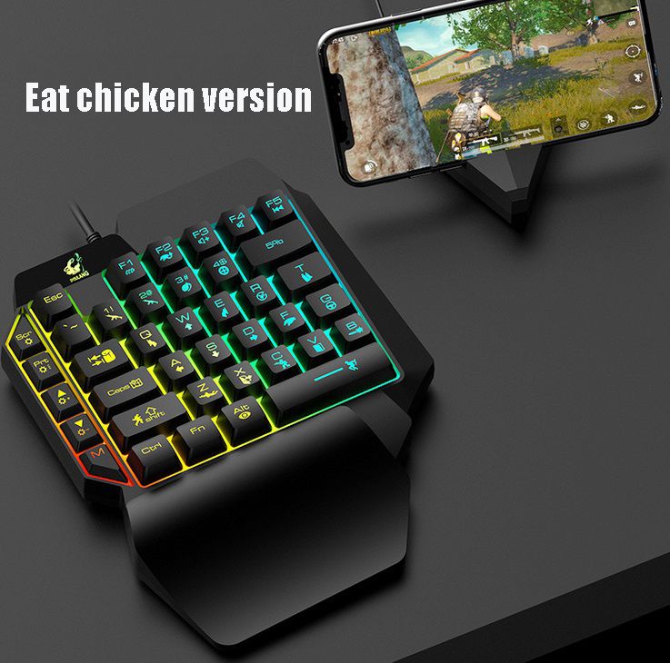 Yfashion One-Handed Keyboard Left-Hand aming Keyboard 39-Key Full Key USB face Support for Backlight
