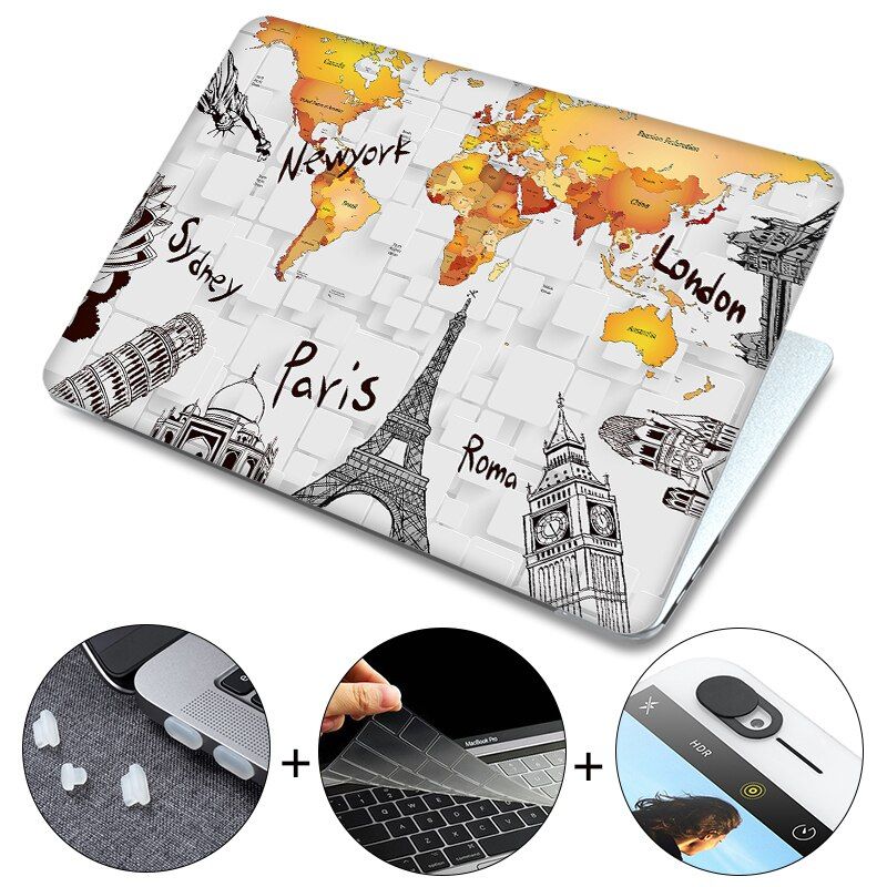 MTT 2020 Cover Case For Macbook Pro Air 11 12 13 15 16 Funda With Touch ID Pro 13.3 Laptop Bag A2289 A2251 A1278 A2337 A2338